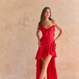 Red Rose Petal Dress