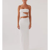 Into Pieces Mesh Maxi Dress