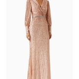 Sequinned Wrap Gown
