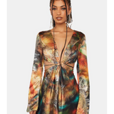 Orbit Satin Mini Dress