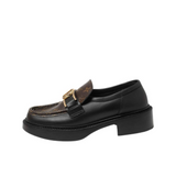 Academy Monogram & Leather Loafers