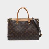 Cerise Monogram Canvas Sesame Pallas Bag