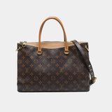 Cerise Monogram Canvas Sesame Pallas Bag