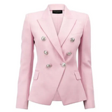 Double-Breasted Grain De Poudre Blazer