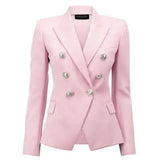 Double-Breasted Grain De Poudre Blazer