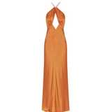 Sofia Cross Back Halter Maxi Dress