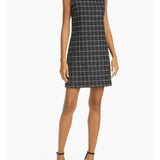 Ellis Windowpane Check Shift Minidress