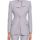 Boxy Wool Blend Single-button Jacket