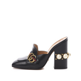 Malaga Kid Web Pearl Embellished Peyton High Heel Mules