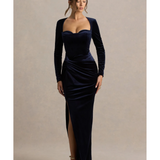 Fay Velvet Corset Style Knot Maxi Dress