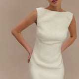 Angela Textured Boucle Mini Dress