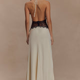 Dinah Lace & Satin Maxi Dress