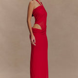 Edwina Knotted Mesh Maxi Dress