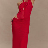 Edwina Knotted Mesh Maxi Dress