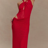 Edwina Knotted Mesh Maxi Dress