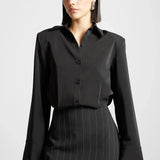 Pinstripe Skirt Shirt Dress