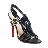 Dakota Black Strappy Red Heels
