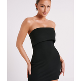 Mariska Strapless Crepe Mini Dress
