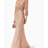 Sequinned Wrap Gown
