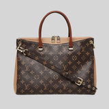 Cerise Monogram Canvas Sesame Pallas Bag