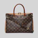 Cerise Monogram Canvas Sesame Pallas Bag