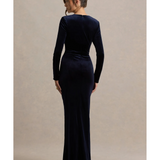 Fay Velvet Corset Style Knot Maxi Dress