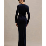 Fay Velvet Corset Style Knot Maxi Dress