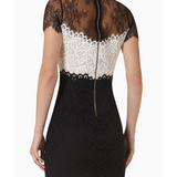 Two-tone Lace Short Dress