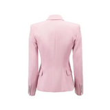 Double-Breasted Grain De Poudre Blazer