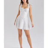Ariella Chiffon Dot Print Mini Dress