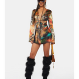 Orbit Satin Mini Dress