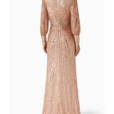 Sequinned Wrap Gown