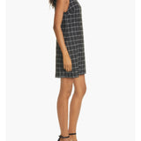 Ellis Windowpane Check Shift Minidress