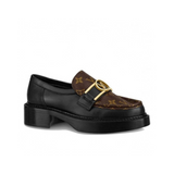 Academy Monogram & Leather Loafers