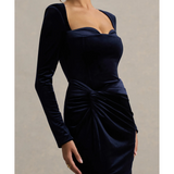 Fay Velvet Corset Style Knot Maxi Dress