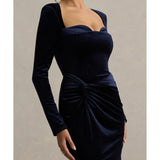 Fay Velvet Corset Style Knot Maxi Dress