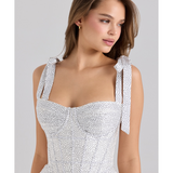 Ariella Chiffon Dot Print Mini Dress