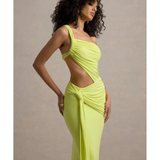 Giovanna Asymmetric Maxi Dress With Wrap Skirt