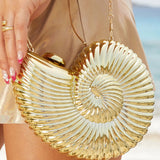 Arlette Shell Detail Cross Body Clutch Bag