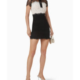 Two-tone Lace Short Dress