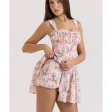 Ophelia Ribbon Print Dress