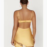 Joslyn Satin Lace Slip Mini Dress