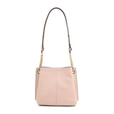 Pink Blush Bucket Bag Purse Pebbled Leather Crossed-body Teagan