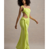 Giovanna Asymmetric Maxi Dress With Wrap Skirt