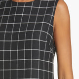 Ellis Windowpane Check Shift Minidress