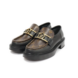 Academy Monogram & Leather Loafers
