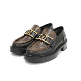 Academy Monogram & Leather Loafers