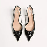 Vlogo Signature Patent Leather Slingback Pump
