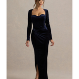 Fay Velvet Corset Style Knot Maxi Dress