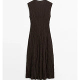 Flowing Pleated Midi Dress